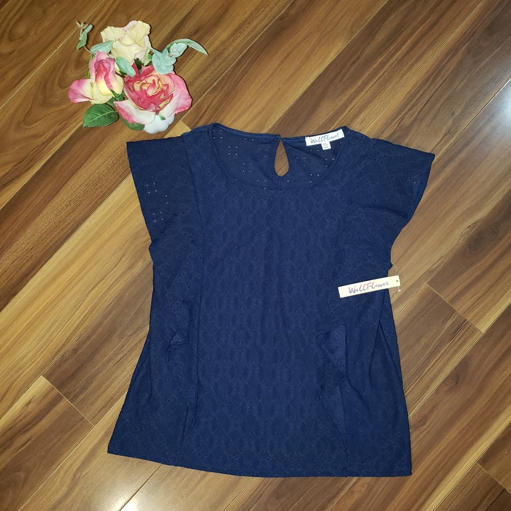 Navy blue blouse